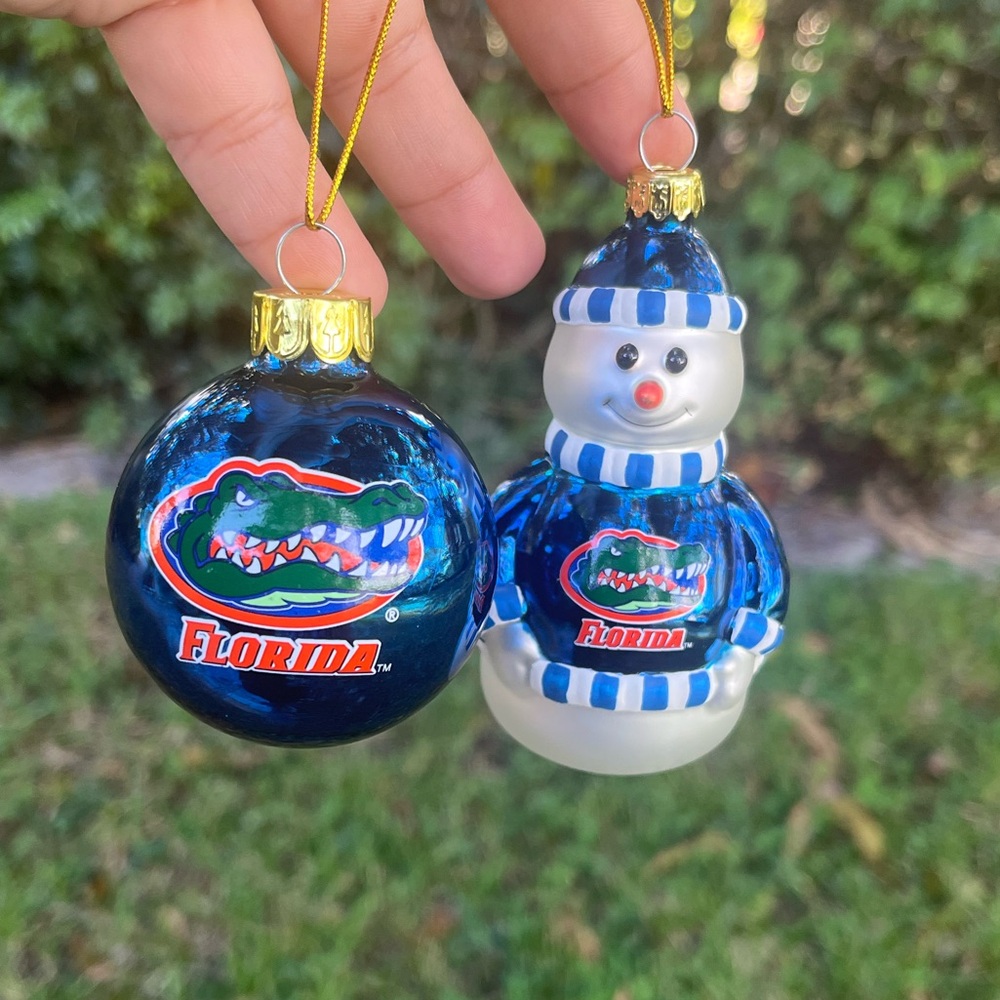 Florida Gators Christmas ornament set